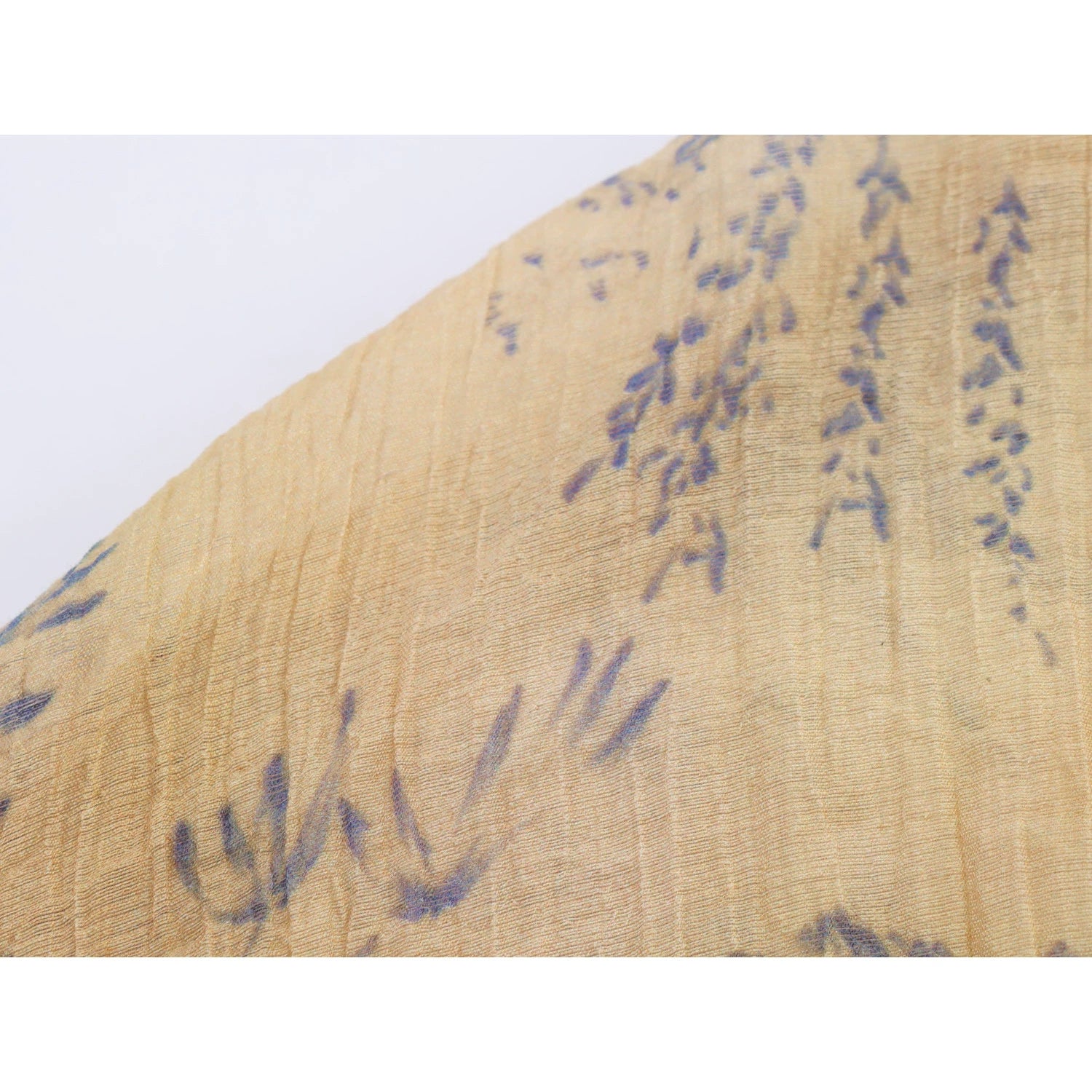 ウエストプリーツプリントVネックブラウス 