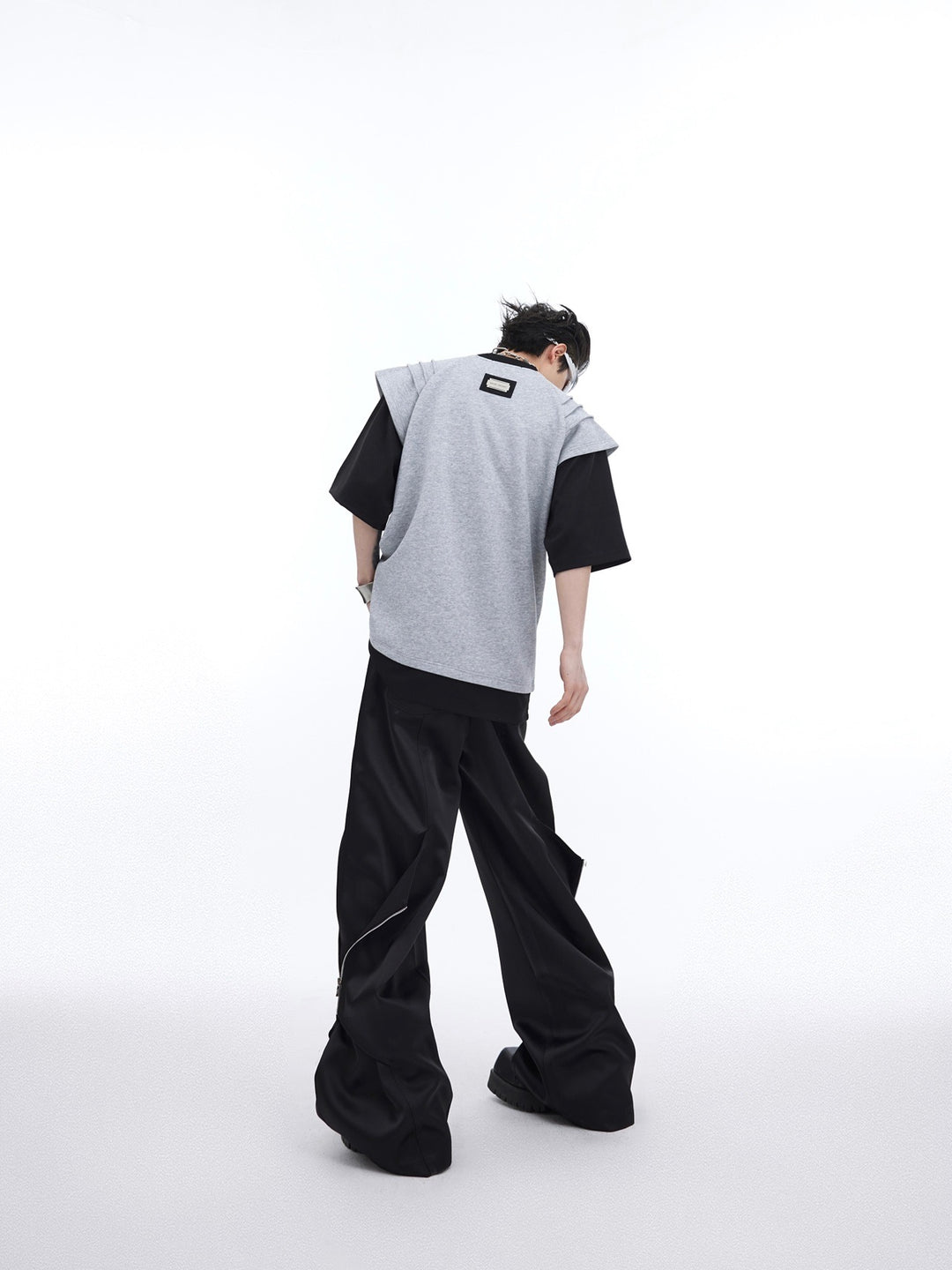 Deconstructed Two-Piece Graphic Pullover