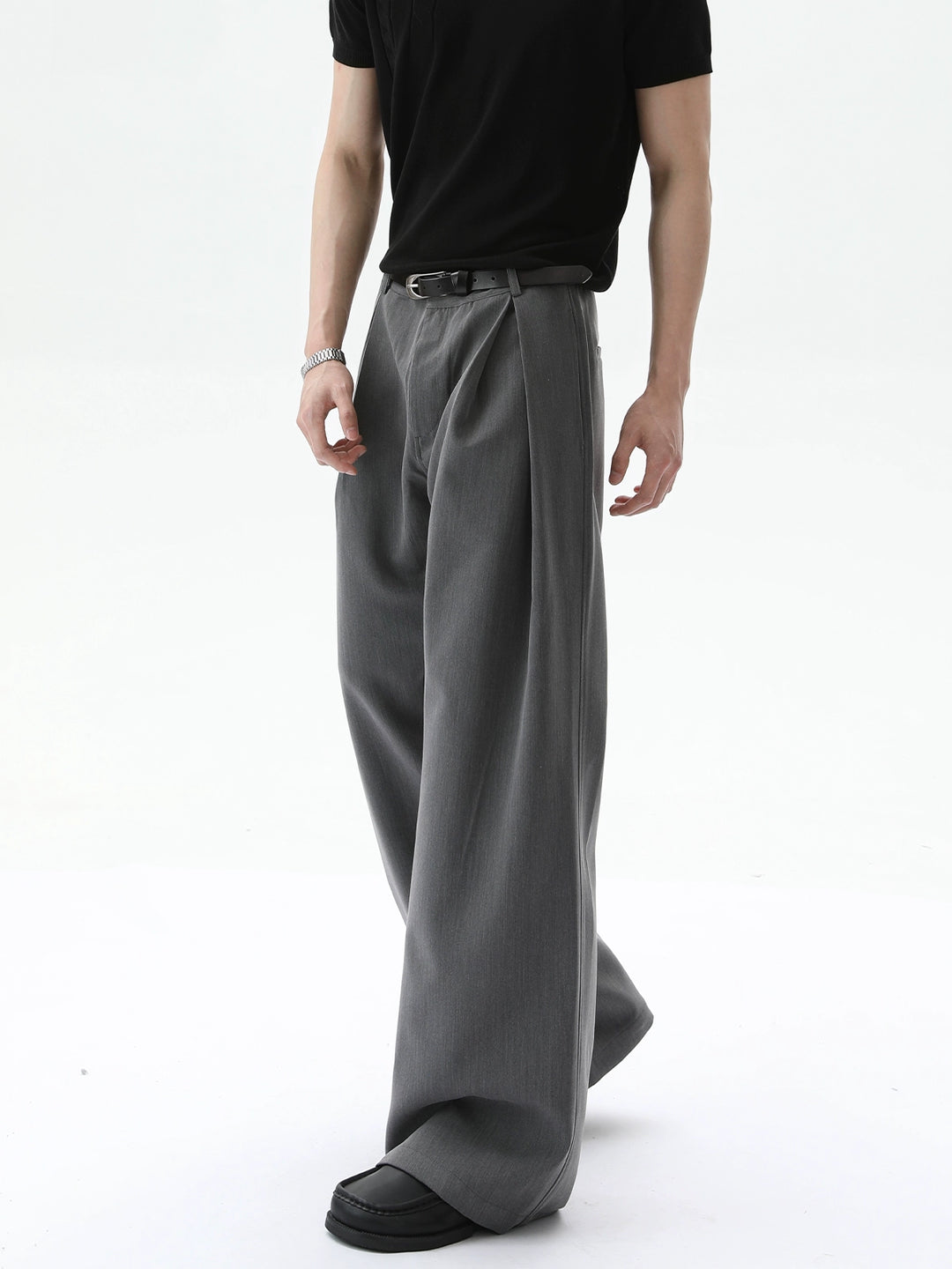 Wide Leg Pleated Loose Fit Pants