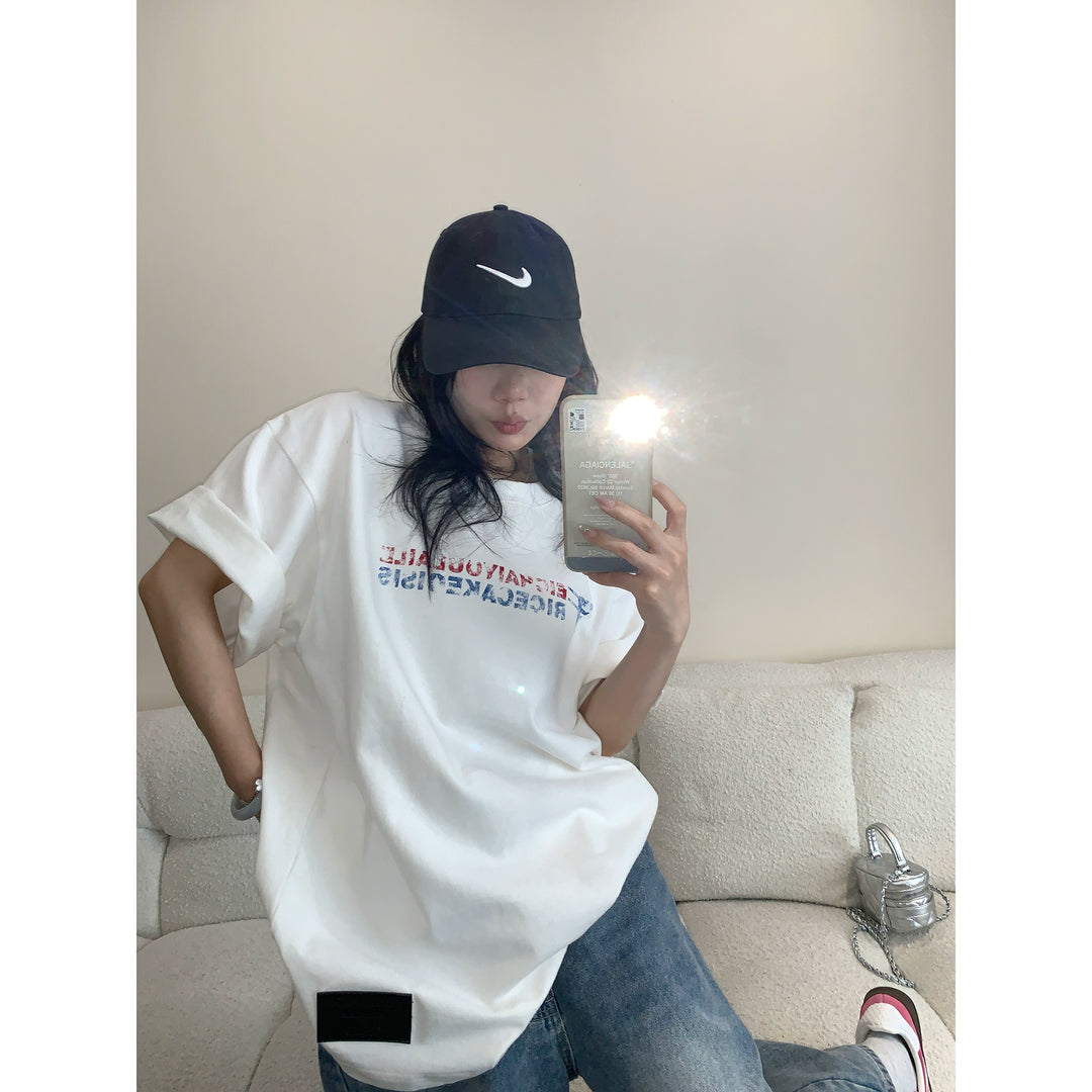 Relaxed Fit Letter Print T-Shirt