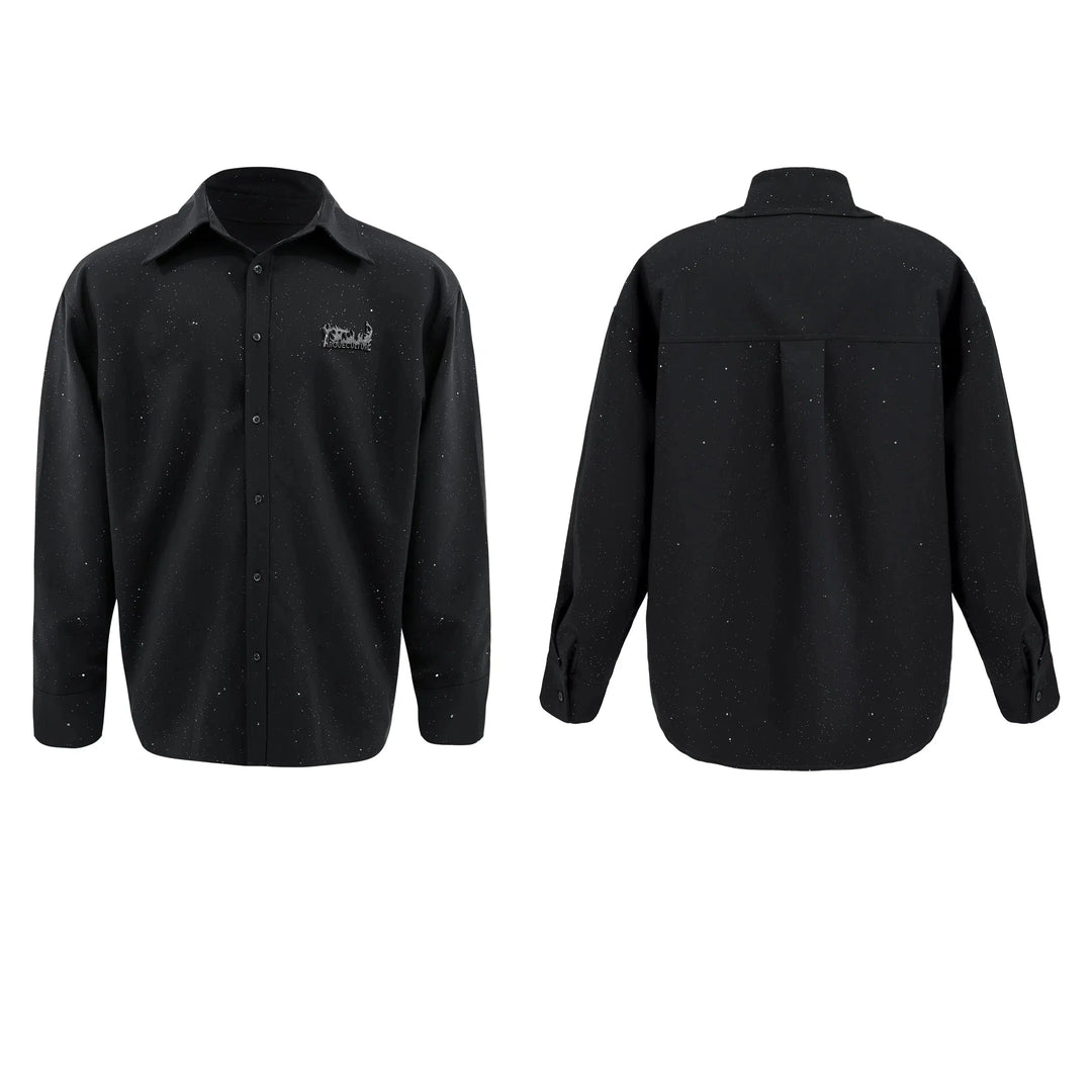 Metallic Detail Long-Sleeve Shirt