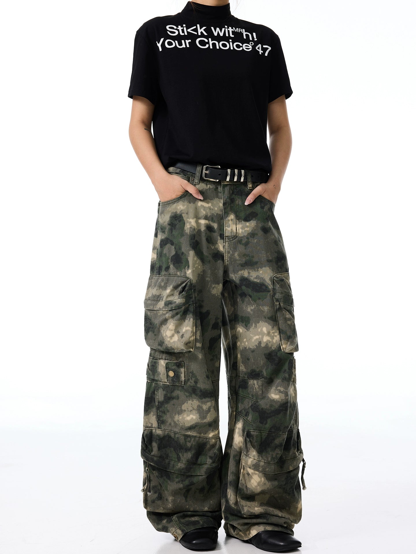 Camouflage Multi-pocket Cargo Pants
