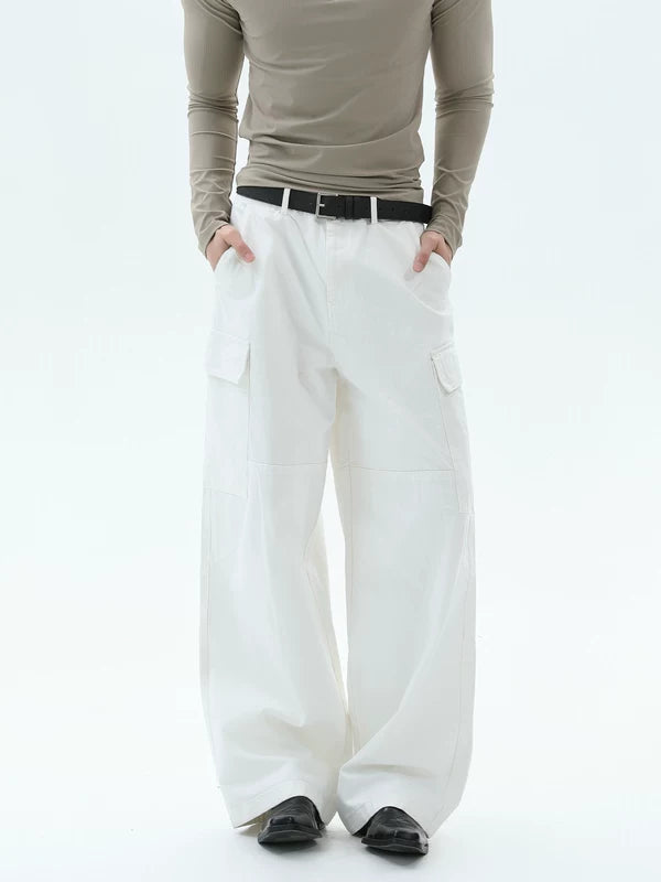 ワイドレッグマルチポケットカーゴパンツ 