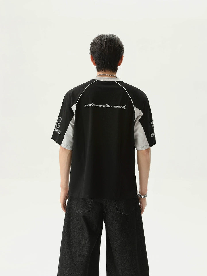 Letter Print Raglan Sleeve T-shirt