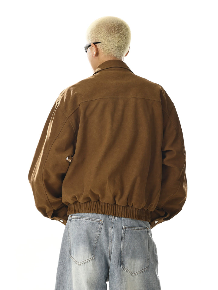 Lederarbeitsjacke mit mehreren Taschen 