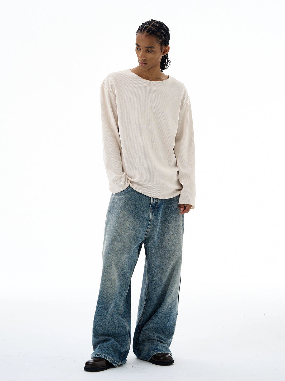 Ribbed Long Sleeve Pullover