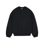 Solid Color Crew Velvet Neck Sweatshirt