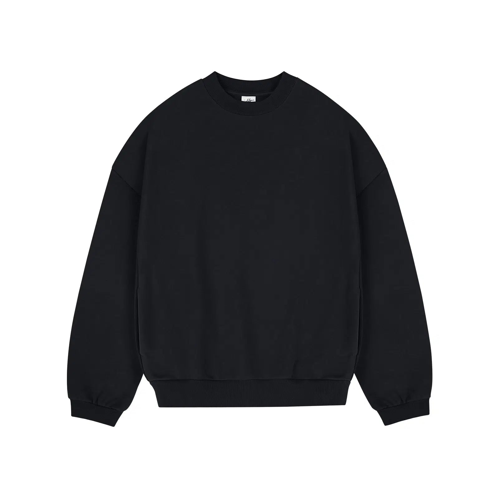 Solid Color Crew Velvet Neck Sweatshirt