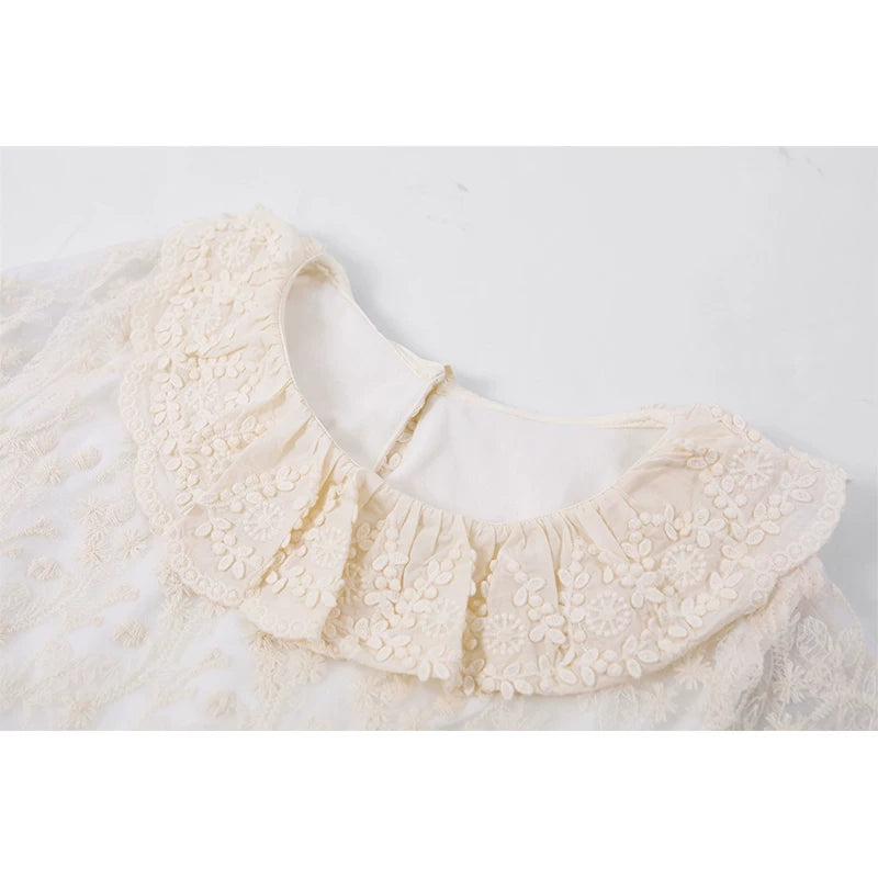 Peter Pan Collar Lace Blouse