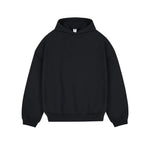 Drop Shoulder Velvet Hoodie Pullover