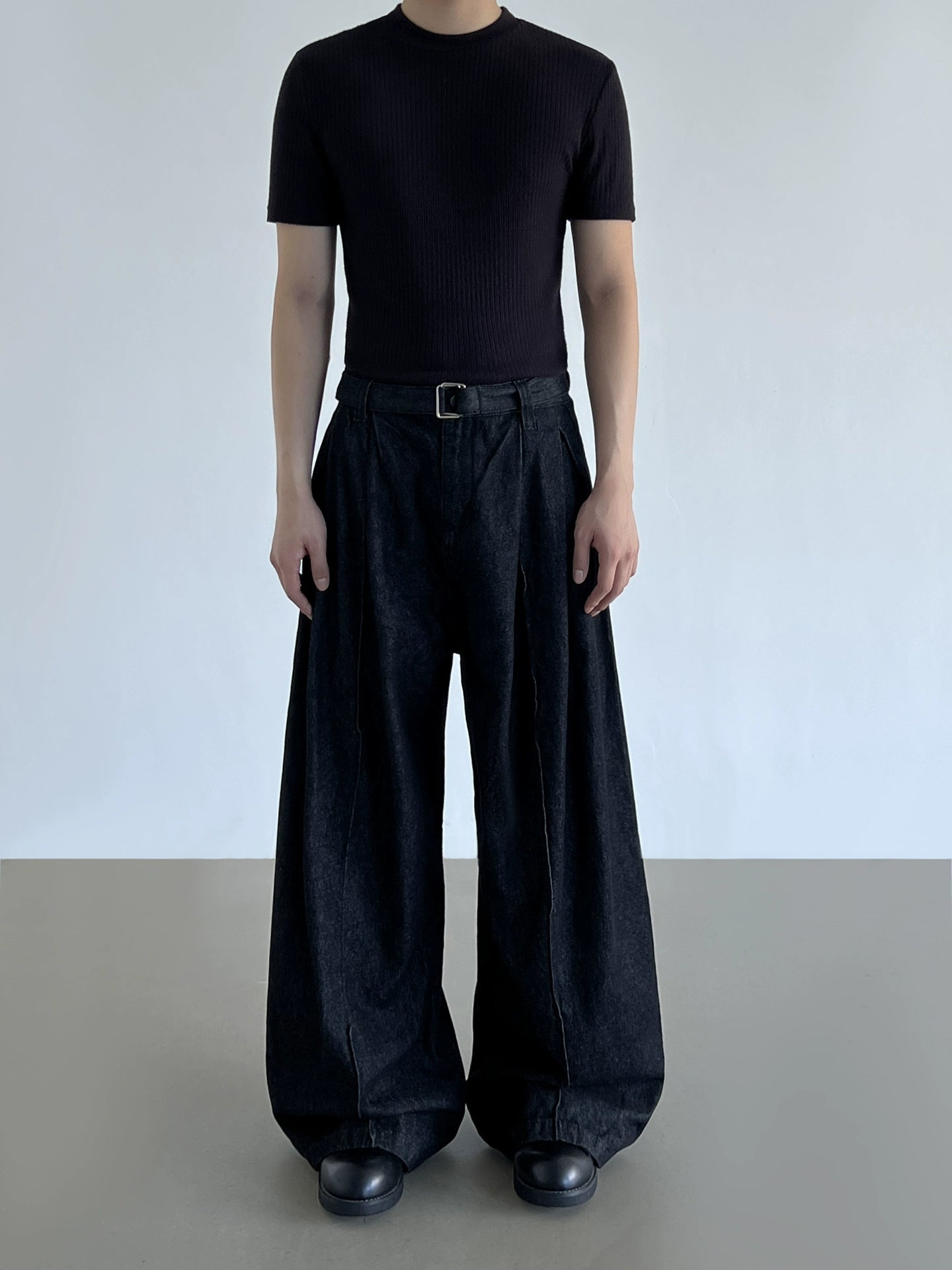 Wide-Leg Loose Denim Pants