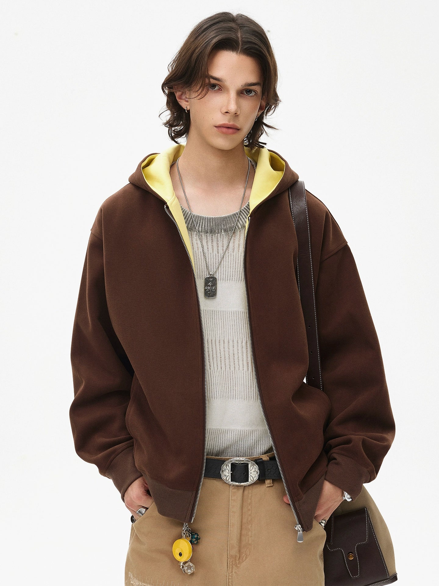 Hooded Zip-Up Sweatshirt Jacket