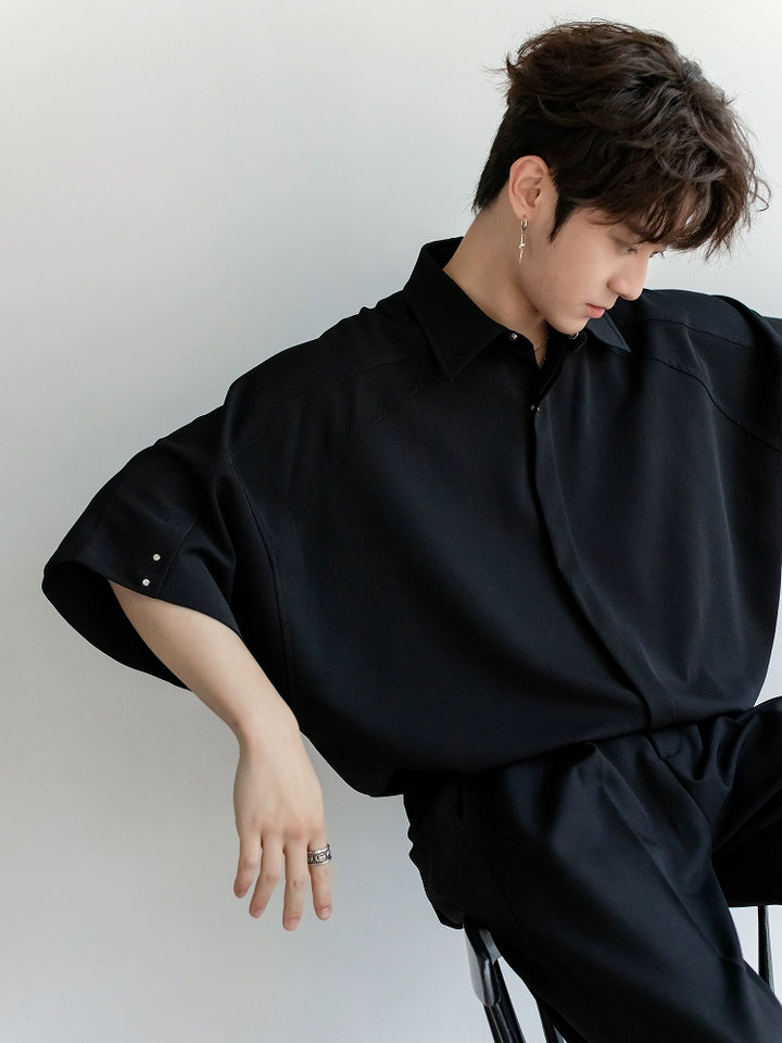Loose Bat Sleeve Casual Shirt