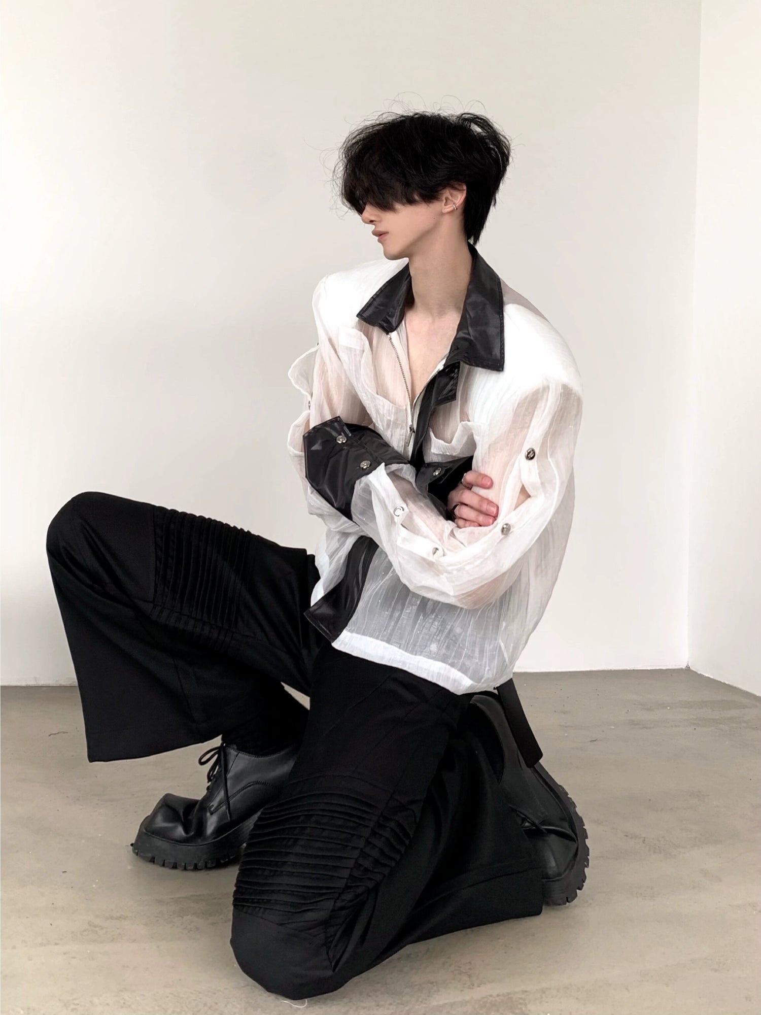 Sheer Mesh Ice Silk Sun Protection Shirt