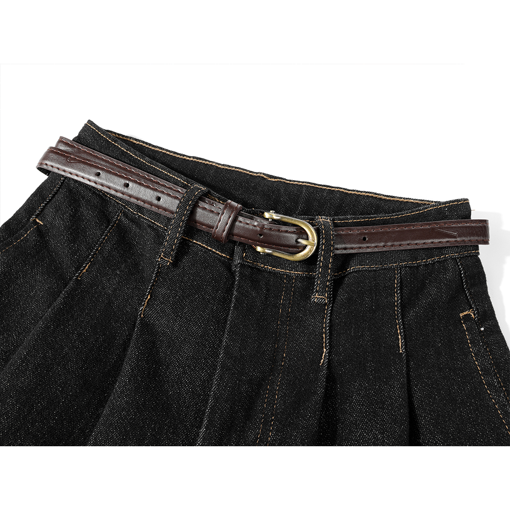 High Waist Wide Leg Denim Pants