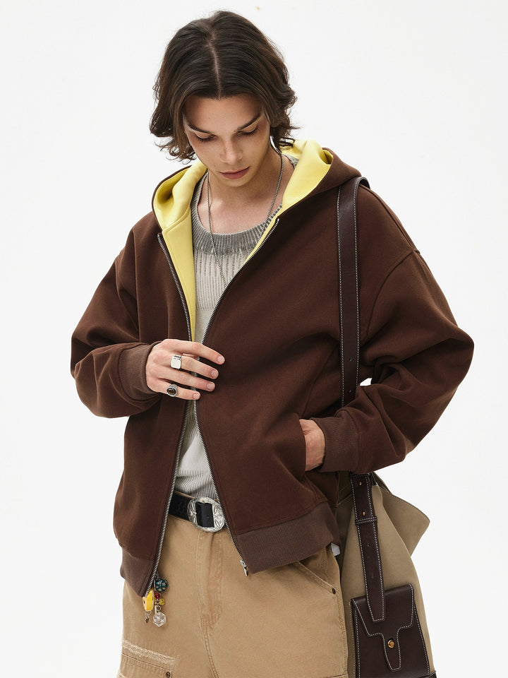 Hooded Zip-Up Sweatshirt Jacket