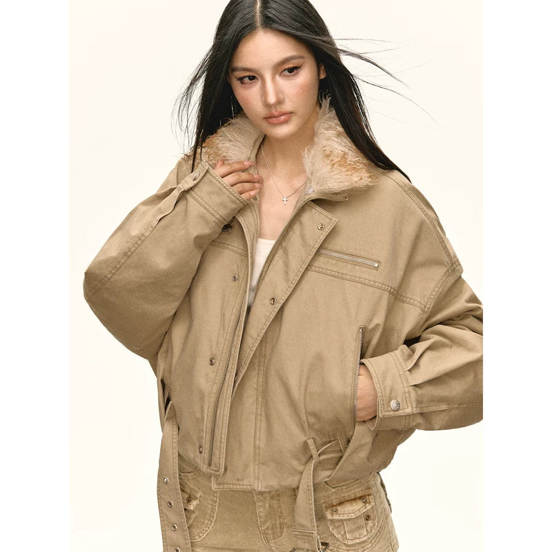 Faux Fur Collar Down Coat