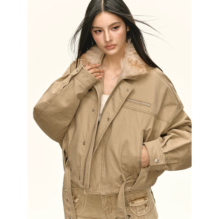 Faux Fur Collar Down Coat