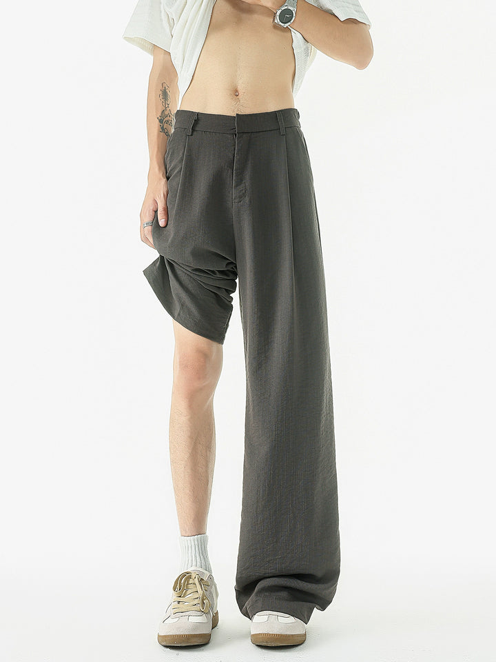Wide-Leg Breathable Straight-Leg Pants