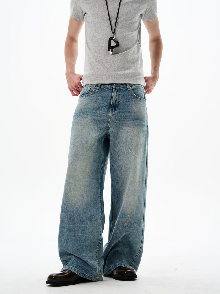 Blue Wide-Leg Jeans