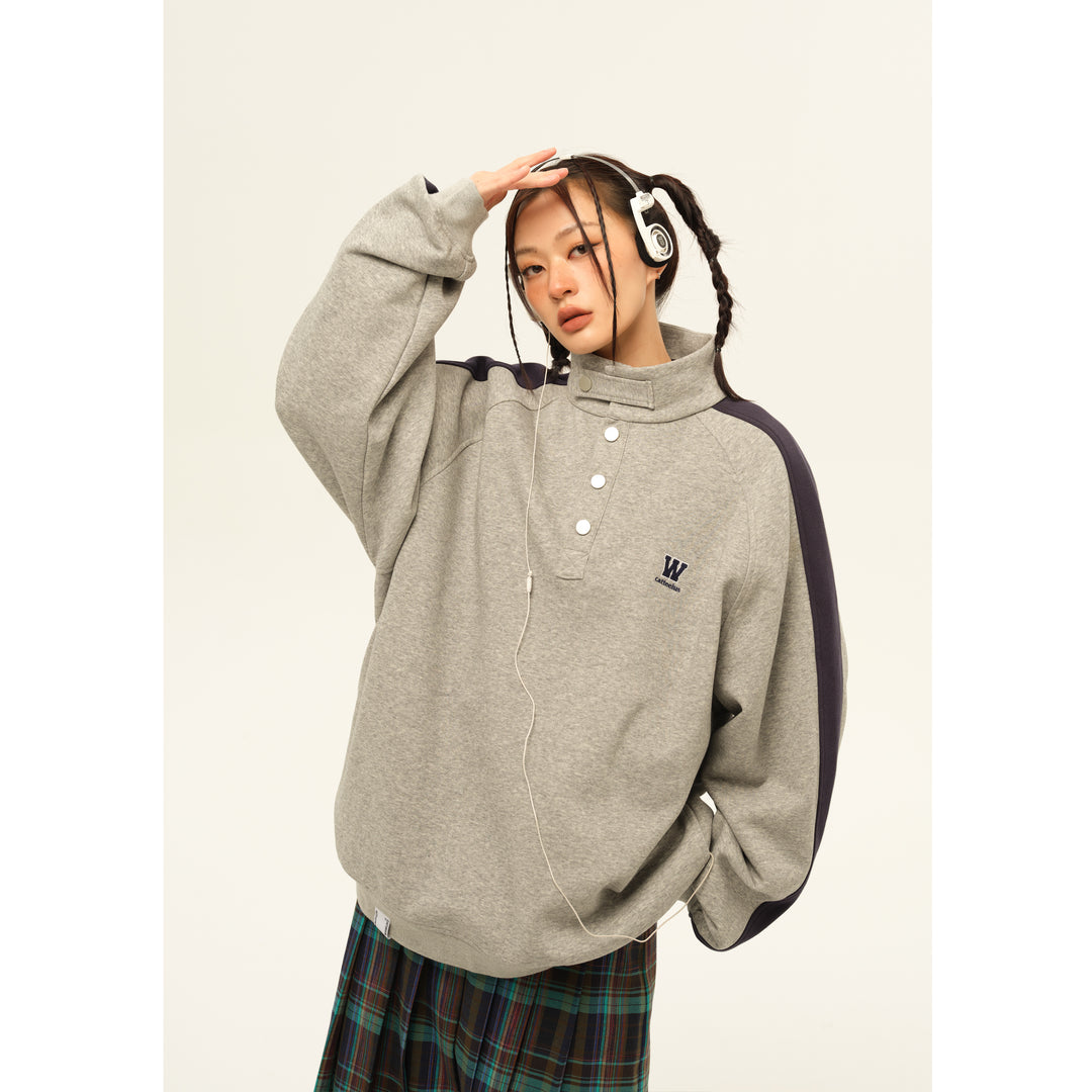 Stand-Up Collar Sweatshirt