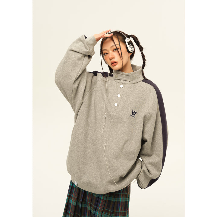 Stand-Up Collar Sweatshirt