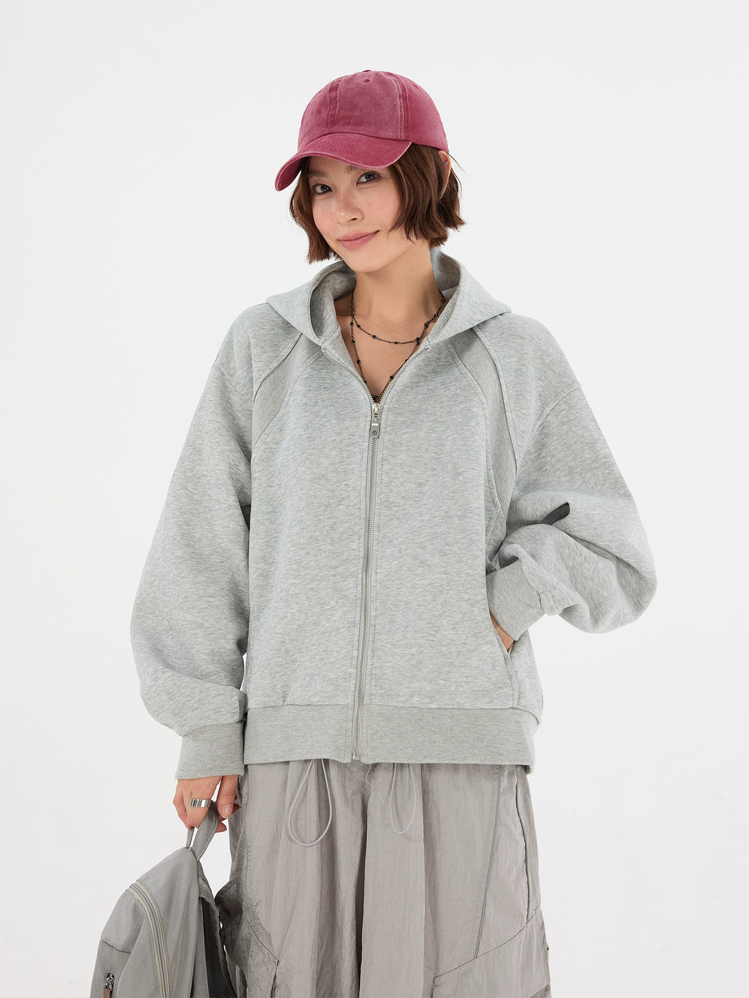 Sweat à capuche droit à épaules droites Air Layer 