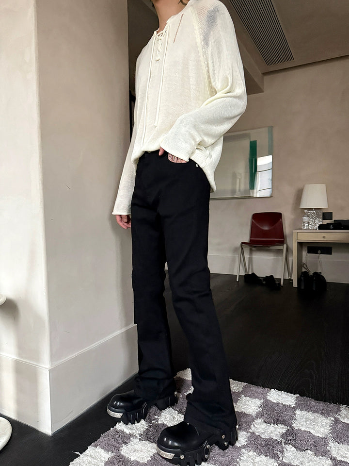 Slim Fit Vintage Flared Pants