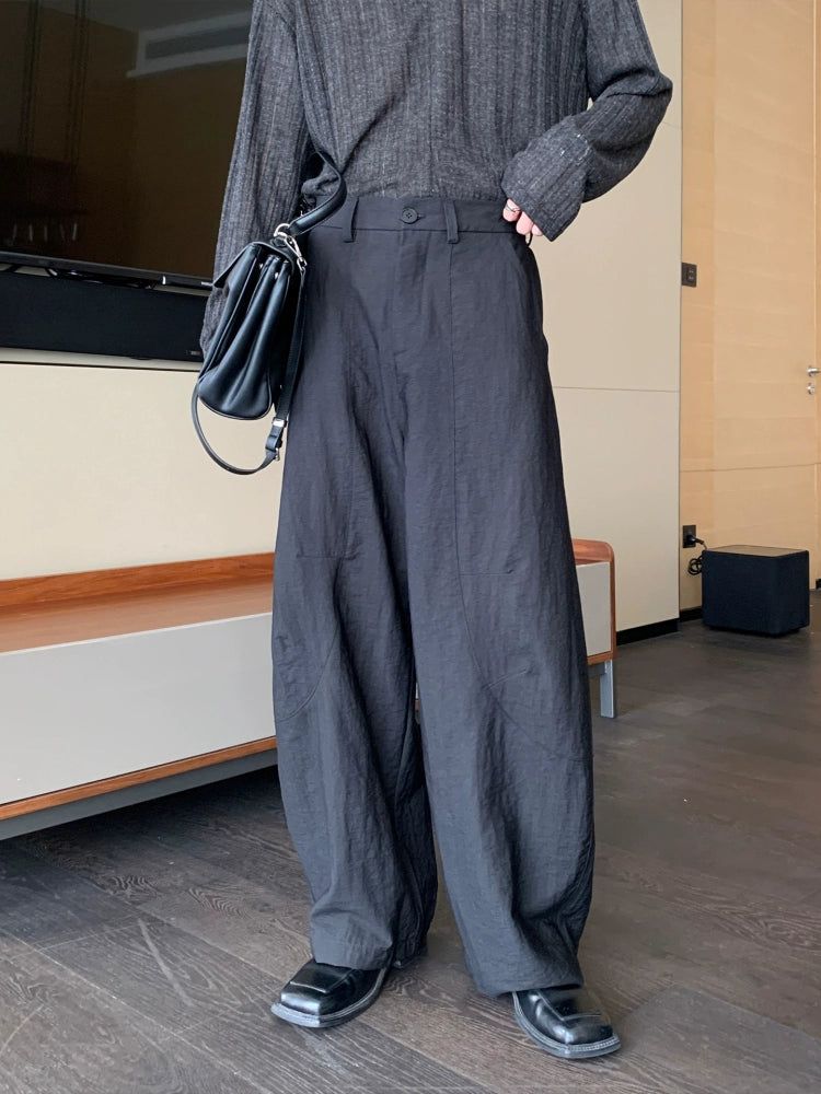 Linen Wide-Leg Casual Pants