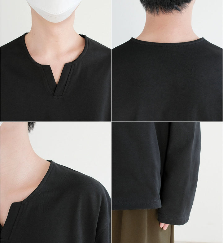 Maglione a collo a V minimalista 