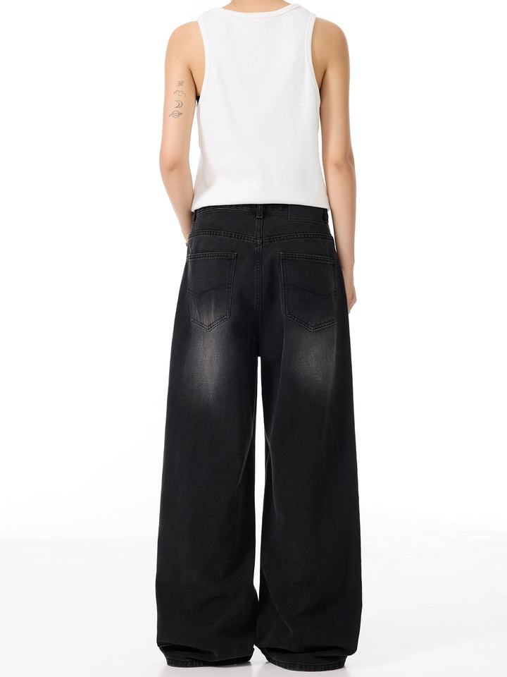 Bootcut vasket flared løs passform bukser 