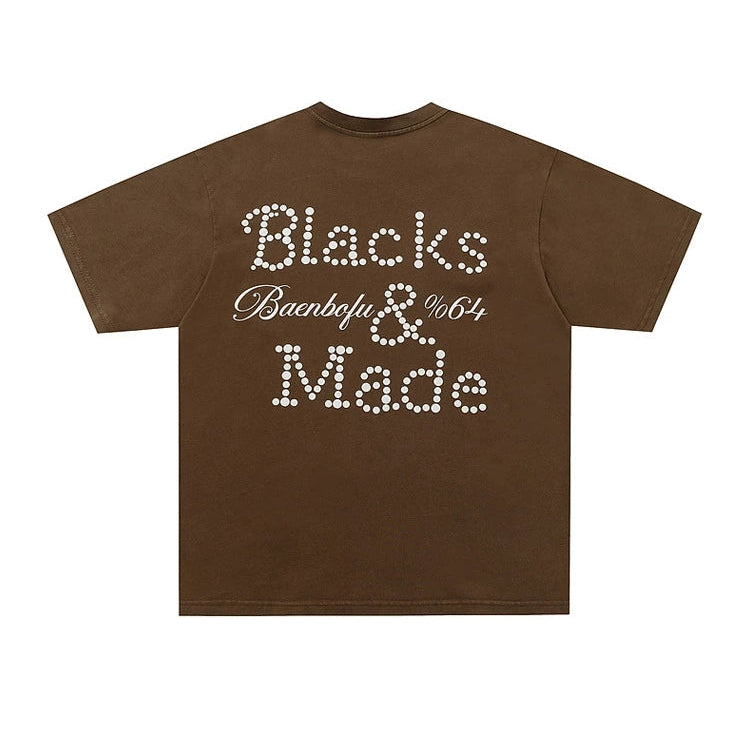 T-shirt grafica a maniche corte con effetto usurato 