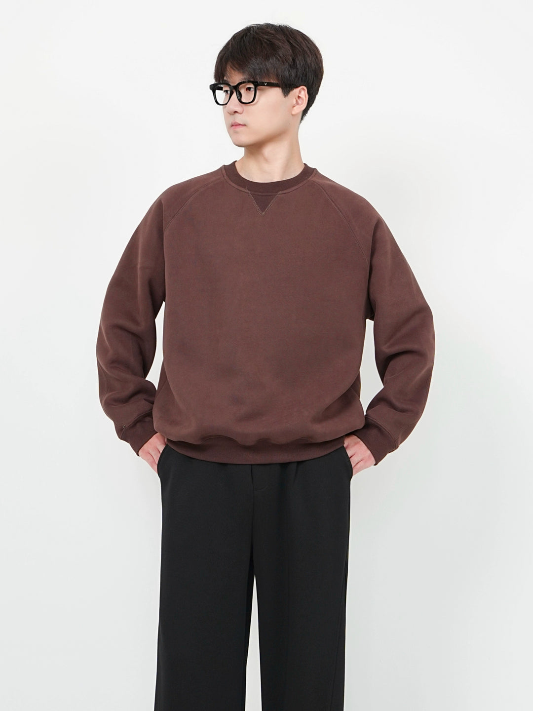 Round Neck Drop Shoulder Sweatshirt