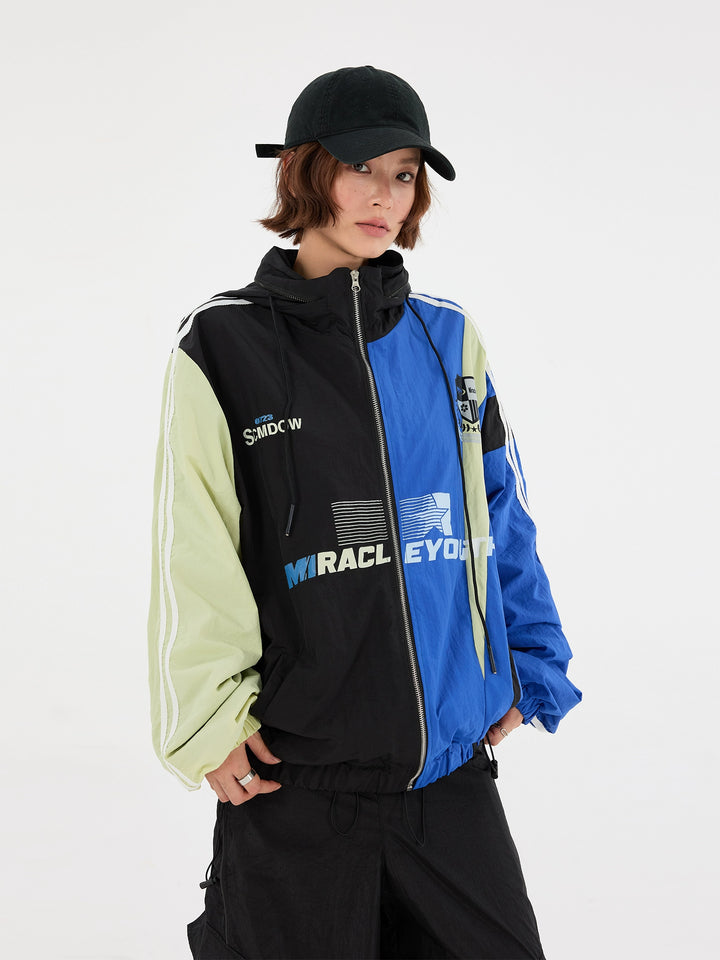 Colorblock Zipper Cardigan Outdoor Jacket