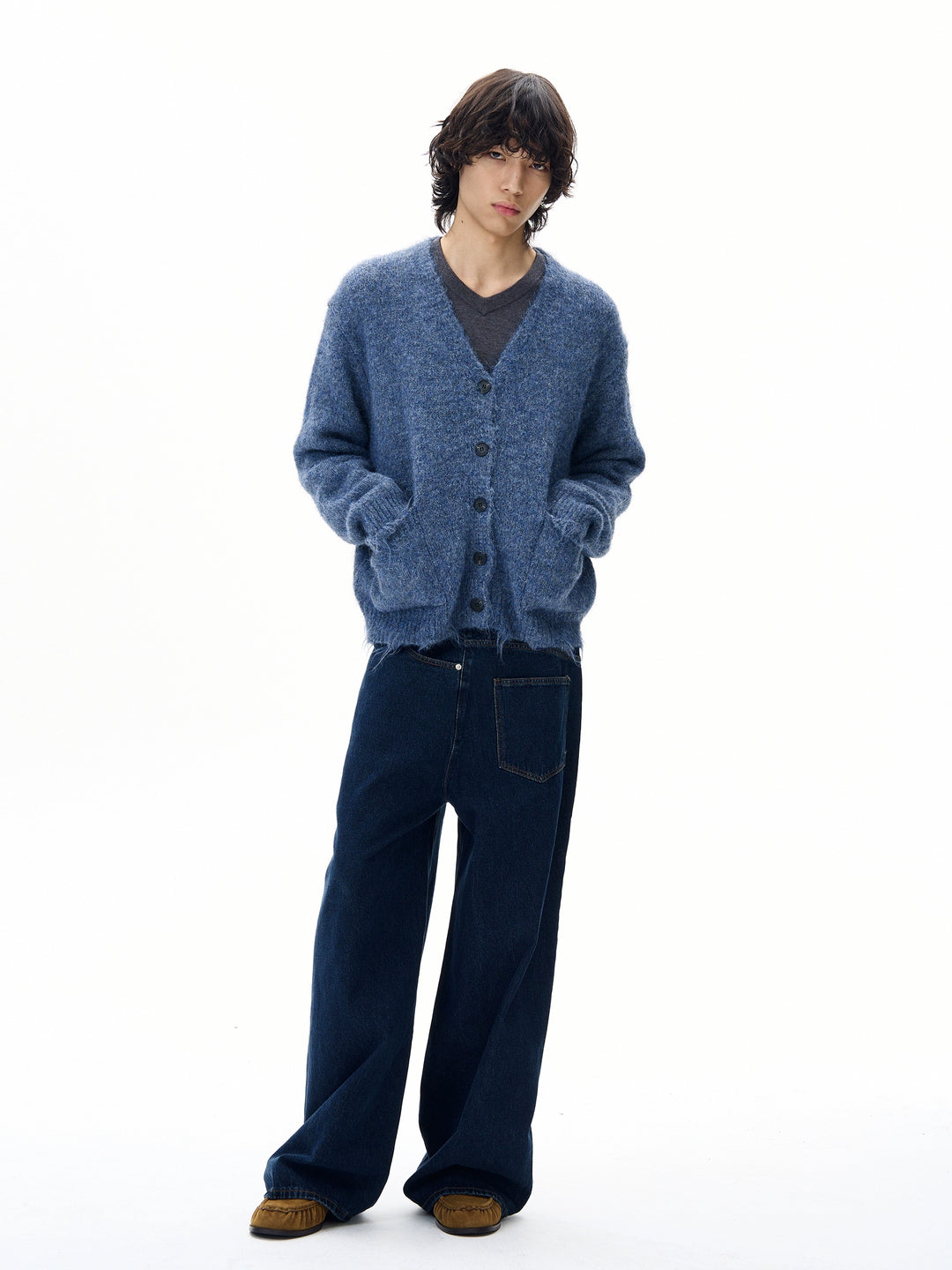 Retro Løs Passform Bred Ben Jeans 
