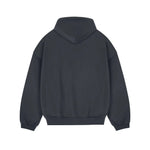 Drop Shoulder Velvet Hoodie Pullover