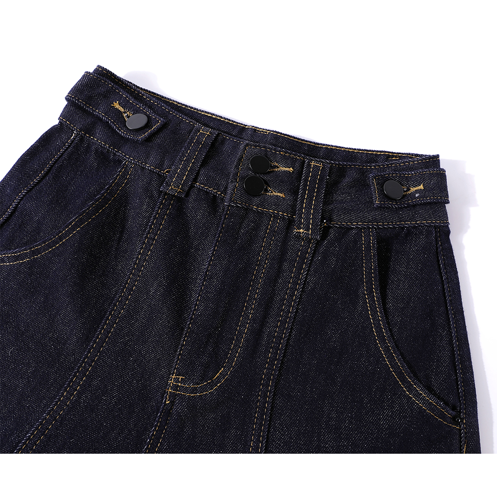High Waist Wide Leg Retro Jeans