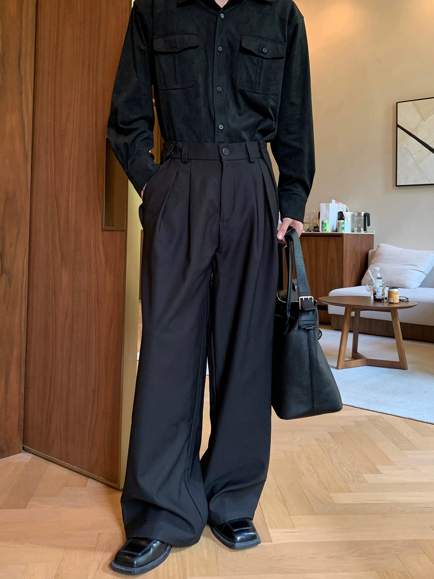 Bol Kesim Düz Geniş Paça Rahat Pantolonlar 