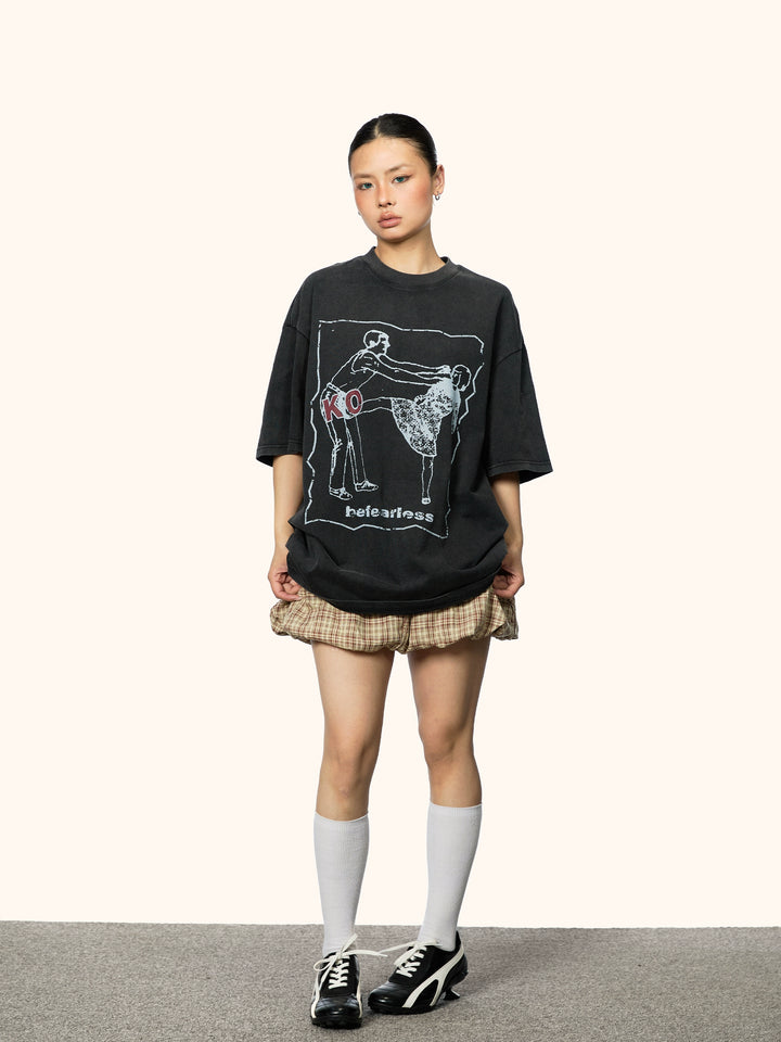 T-shirt a manica corta con stampa grafica e vestibilità ampia 