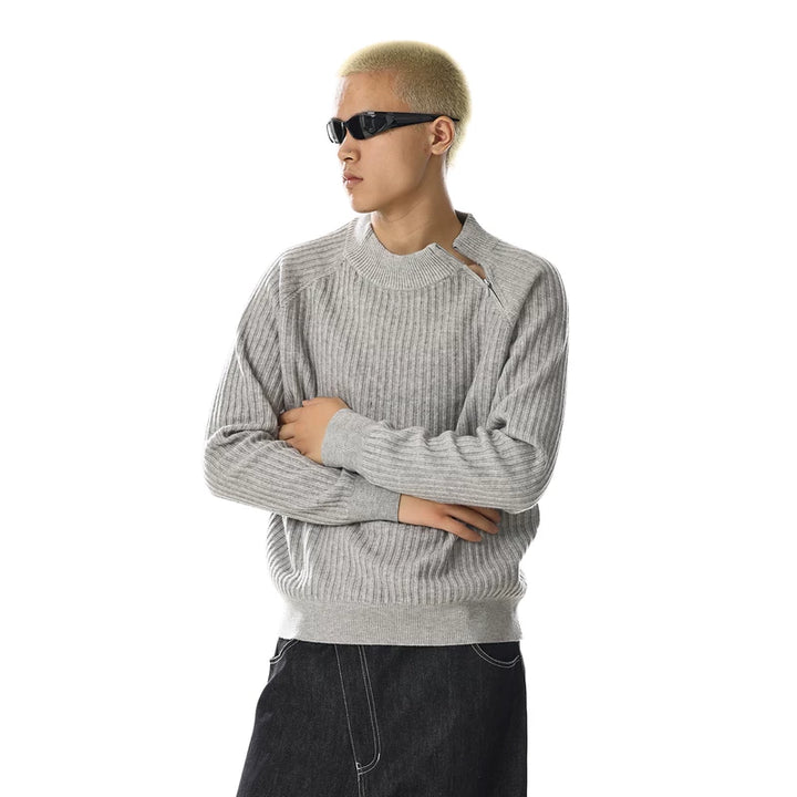 Maglione aderente a coste 