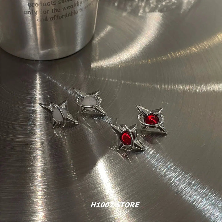 Star-Shaped Hip-Hop Stud Earrings