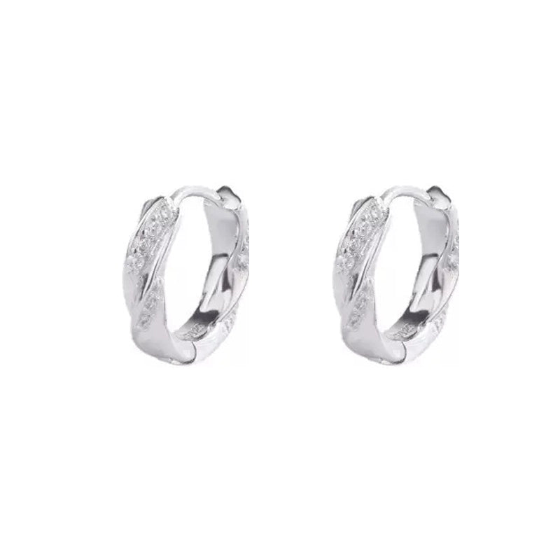 Sterling Silver Mobius Hoop Earrings