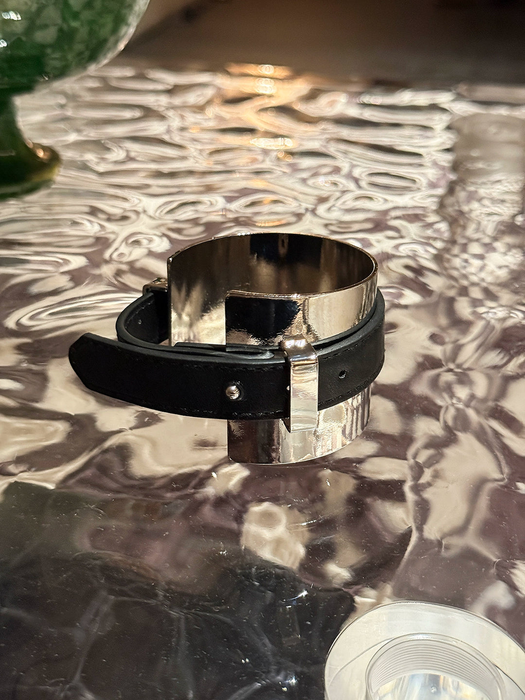 Metal Leather Minimalist Bracelet