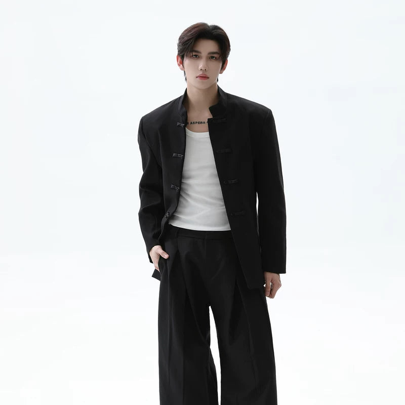Fold-Button Chinese Style Jacket