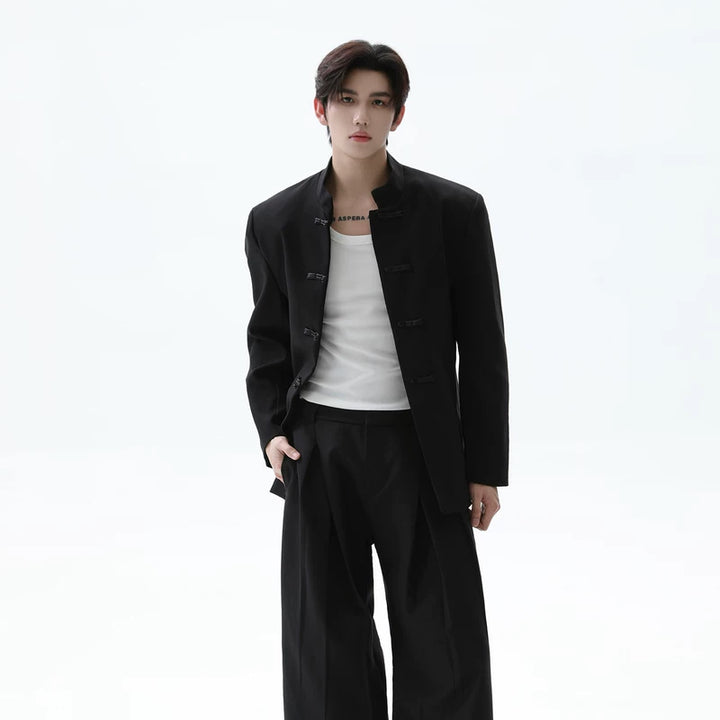 Fold-Button Chinese Style Jacket