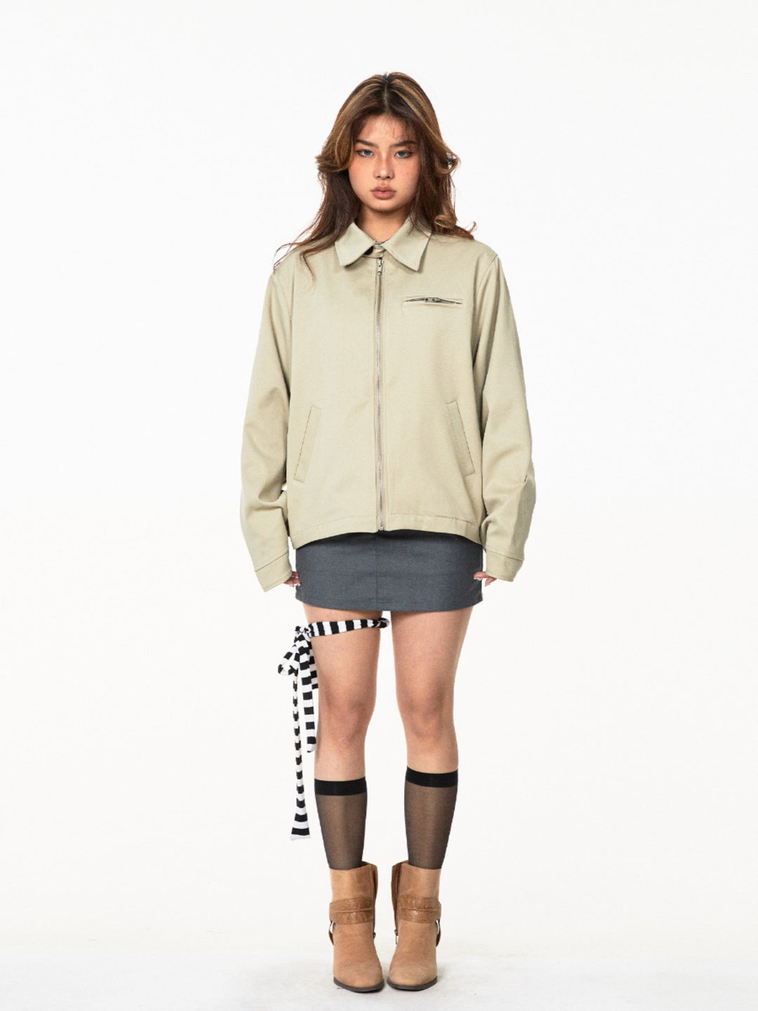 Retro Short Lapel Jacket Spring Coat