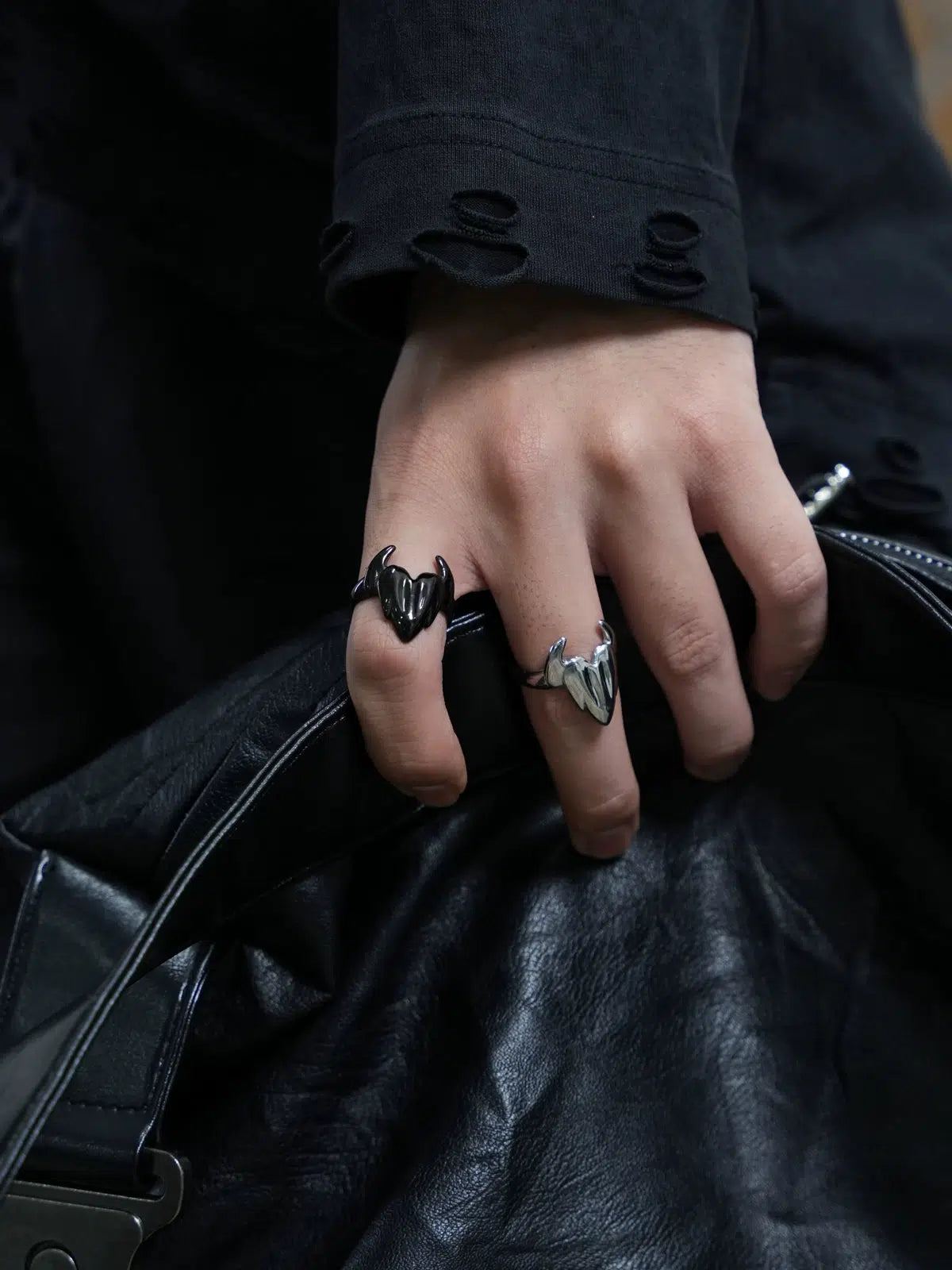 Gothic Style Heart Ring