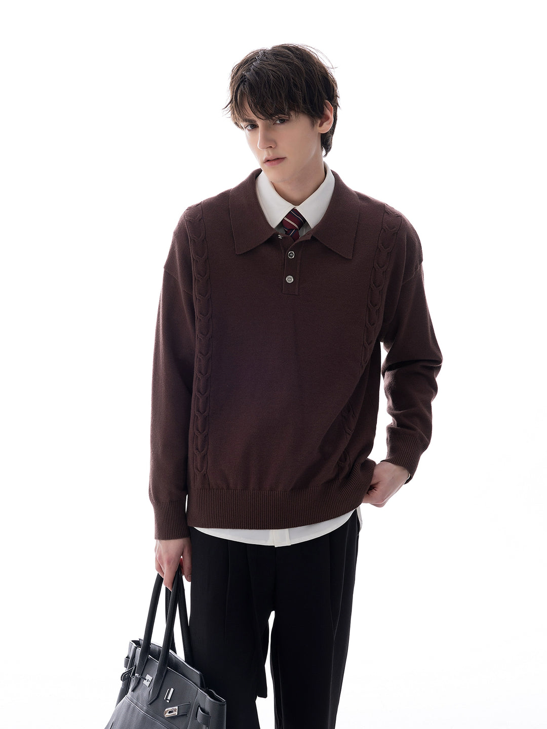 Loose-fit Lapel Sweater