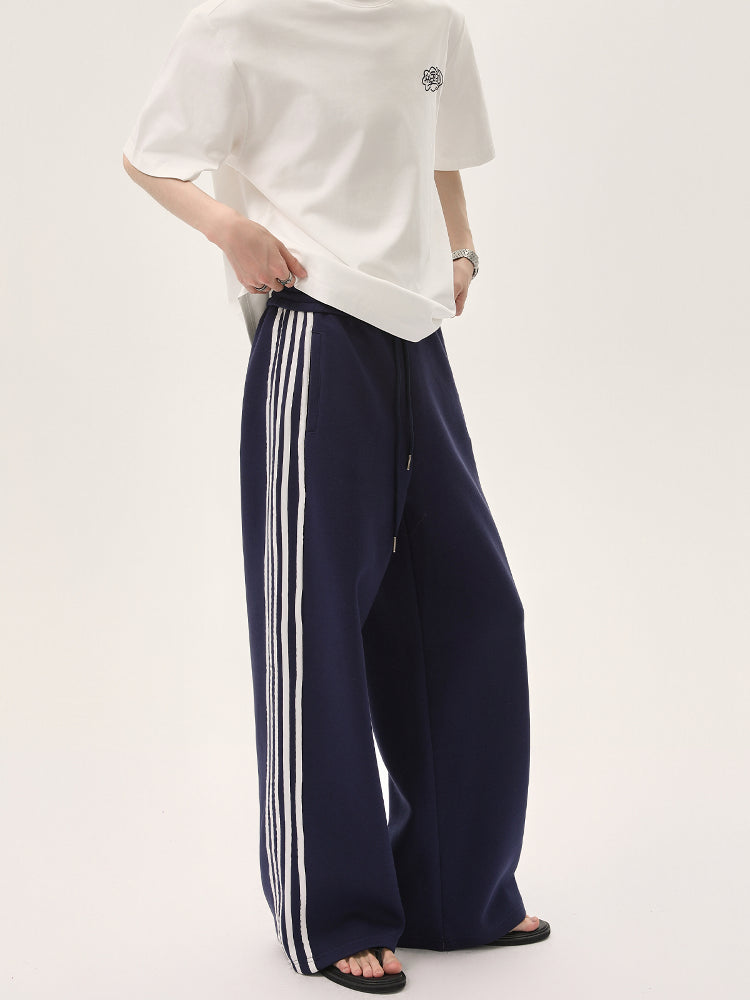 Striped Drawstring Casual Pants