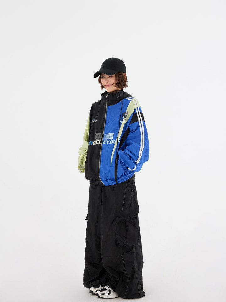 Colorblock Zipper Cardigan Outdoor Jacket